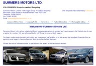 Summers Motors Approved VW / AUDI Repairs and Bodyshop, Biddenden, Kent.